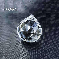 Прозрачный кристалл "Граненая капля", 40 мм 