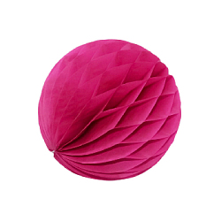 Бумажное украшение шар 10 см, малиновый