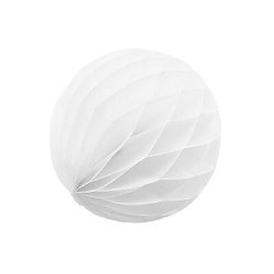Бумажное украшение шар 10 см, белый